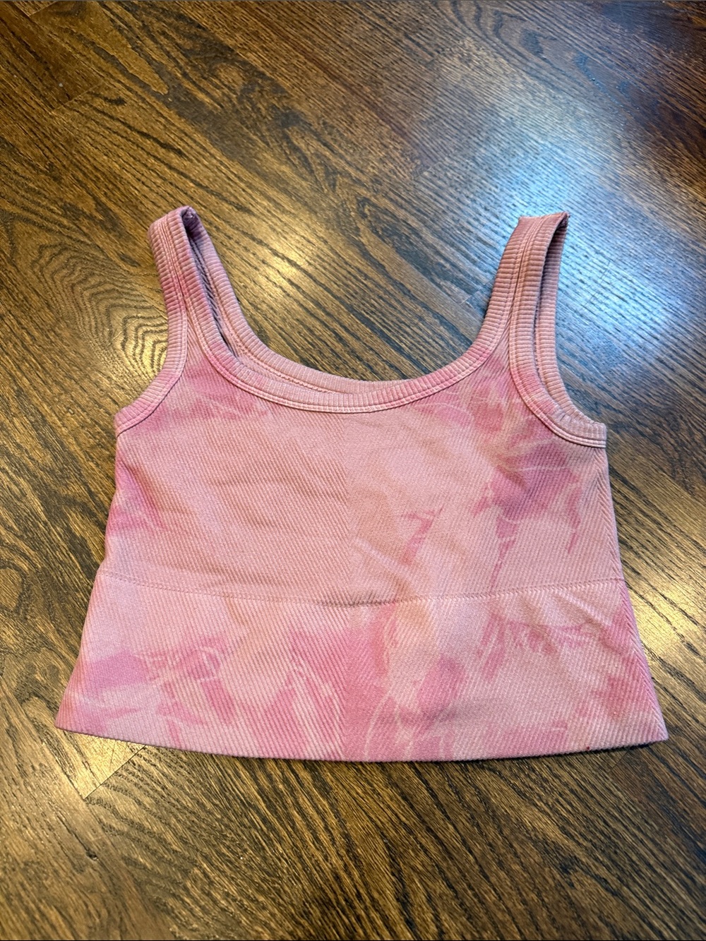 Avocado m/l Women’s Pink Tie-Dye Ribbed Crop Tank Top